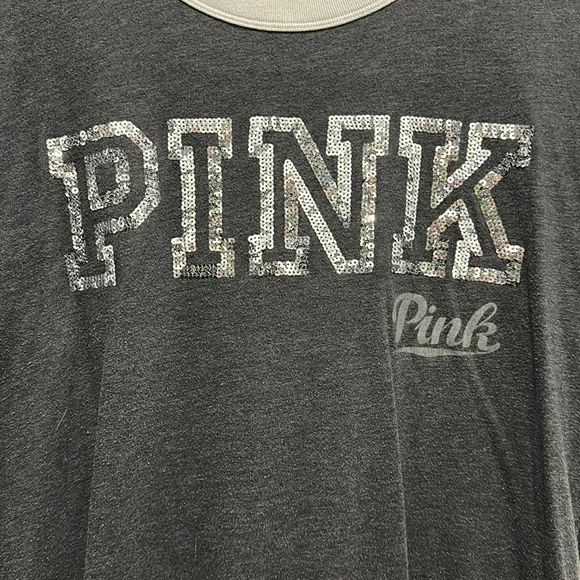 PINK Bling 💎 tee size Large - Picture 2 of 3